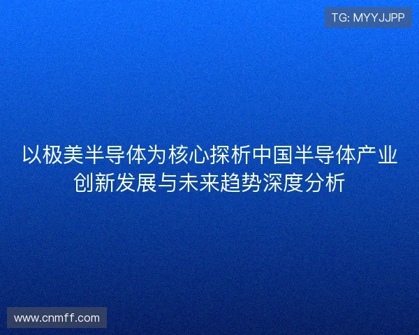 以极美半导体为核心探析中国半导体产业创新发展与未来趋势深度分析 以极美半导体为核心探析中国半导体产业创新发展与未来趋势深度分析